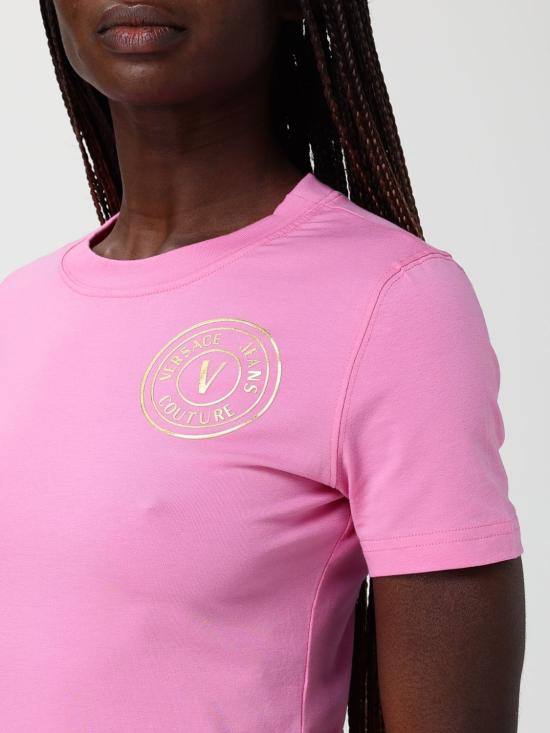 26SS 베르사체 반팔 티셔츠 80HAHT02CJ03T 499 Pink - VERSACE