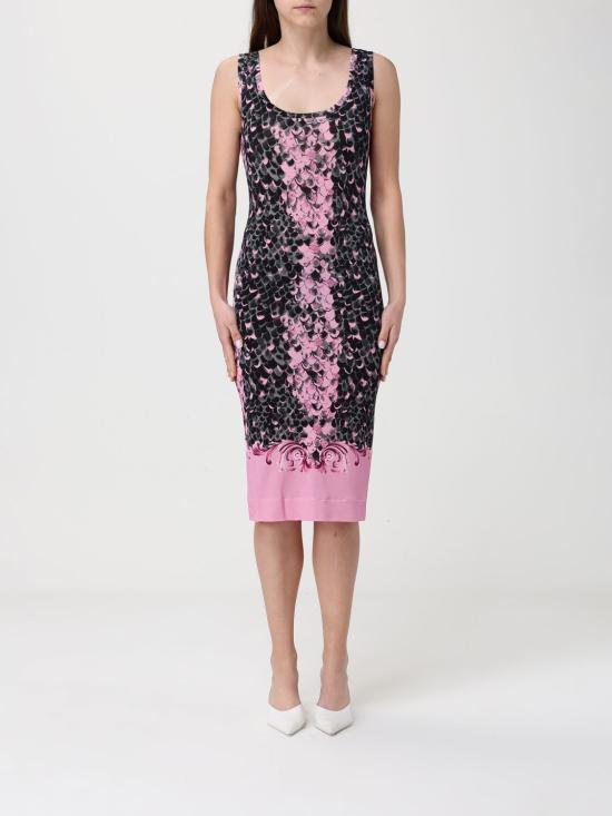 26SS 베르사체 롱 원피스 80HAO9P6JS546 499 Red