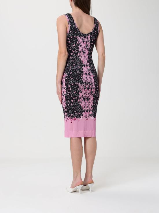 26SS 베르사체 롱 원피스 80HAO9P6JS546 499 Red - VERSACE