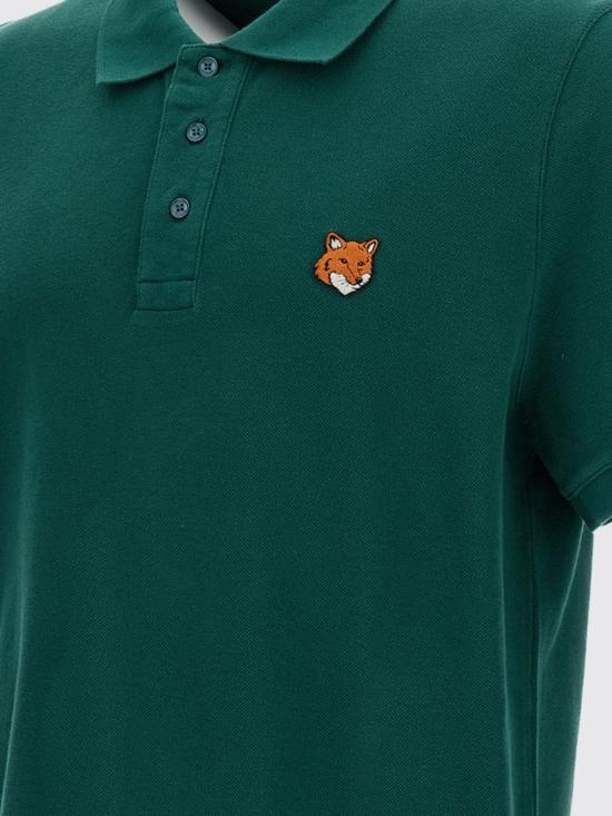 26SS 메종키츠네 폭스 헤드 레귤러 폴로 티셔츠 PM00209KP0002 P399 Green - MAISON KITSUNE