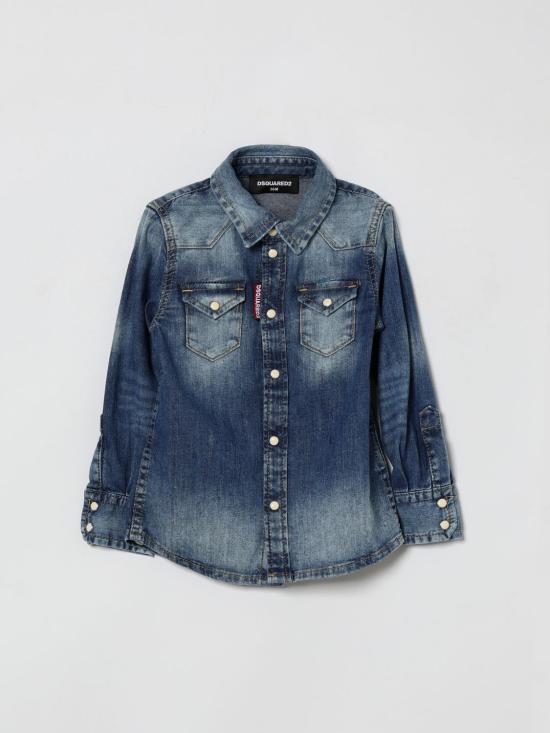 26SS [키즈] 디스퀘어드2 셔츠 DQ033GD0AFP DQ01 Denim
