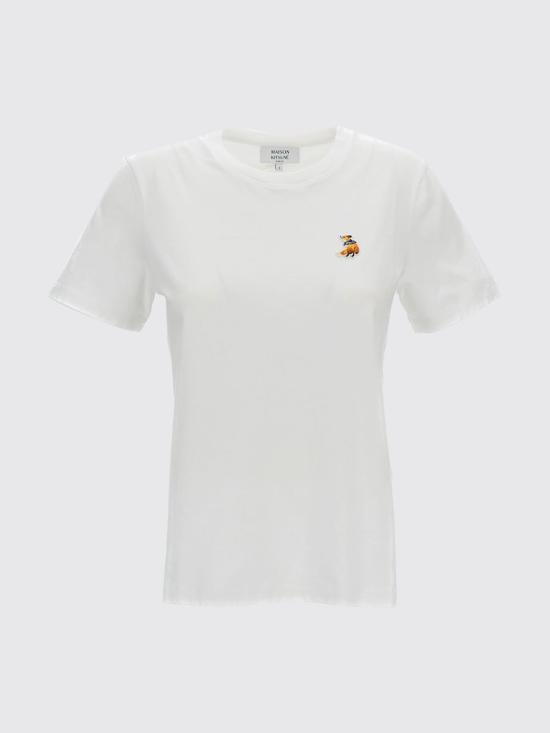 26SS 메종키츠네 드리밍 폭스 레귤러 티셔츠 QW00109KJ7026 P100 White - MAISON KITSUNE