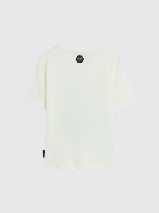26SS [키즈] 필립 플레인 티셔츠 S6PHJBTH039 002 White - PHILIPP PLEIN