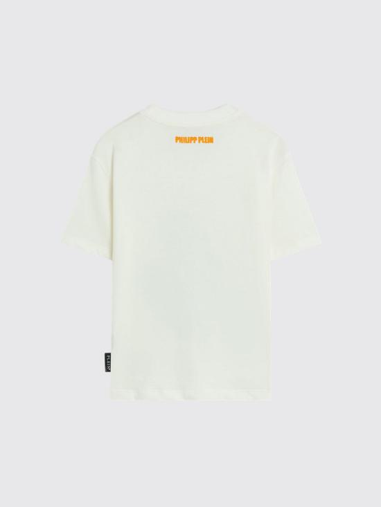 26SS [키즈] 필립 플레인 티셔츠 S6PHJBTH015 002 White - PHILIPP PLEIN