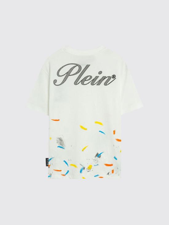 26SS [키즈] 필립 플레인 티셔츠 S6PHJBTH001 002 White - PHILIPP PLEIN