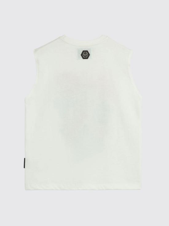 26SS [키즈] 필립 플레인 티셔츠 S6PHJBTH071 002 White - PHILIPP PLEIN