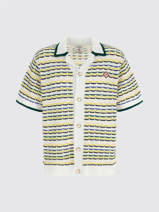 26SS 카사블랑카 반팔 셔츠 MSP26KW1209 01 Red - CASABLANCA