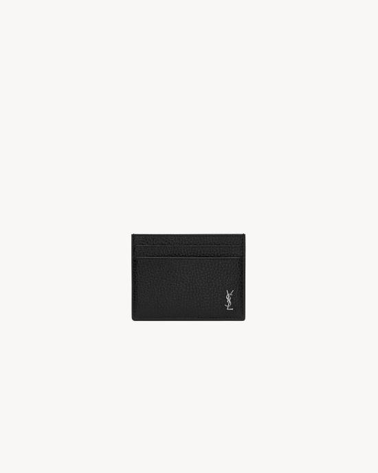 26SS 생로랑 타이니 카산드라 카드 케이스 그레인드 레더 847951AAELP1000 Black