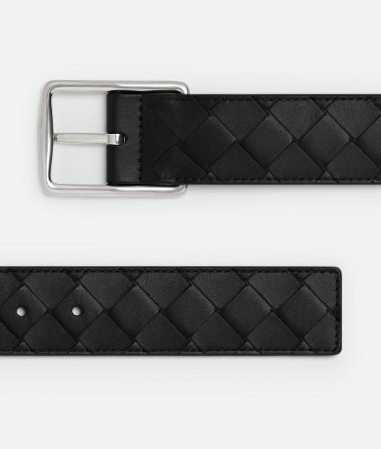 26SS 보테가베네타 가죽 벨트 855888VCPQ11239 Black - BOTTEGA VENETA