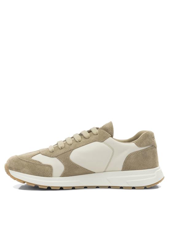 26SS 프라다 프락스 스웨이드 앤 리나일론 스니커즈 2EE455LOWF04CR F G000 Beige - PRADA