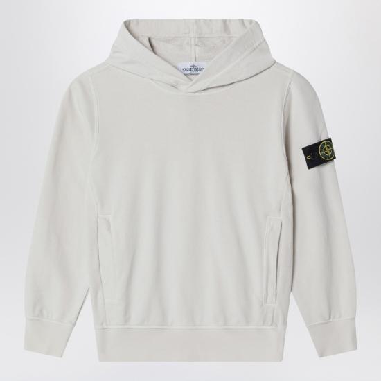 26SS [키즈] 스톤 아일랜드 후드 티셔츠 166100014S0040 White
