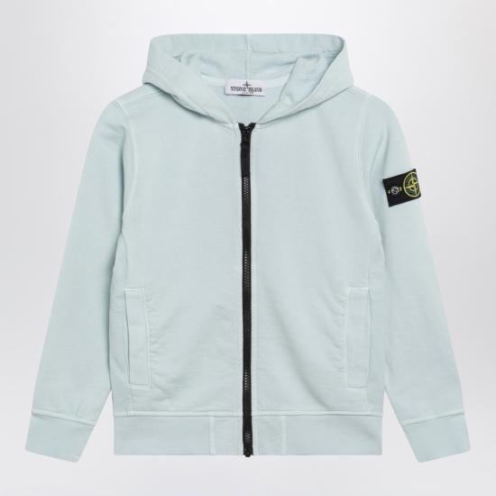 26SS [키즈] 스톤 아일랜드 후드 티셔츠 166100004 BS0040 Light blue