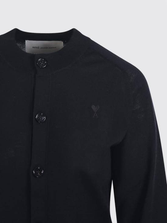 26SS 아미 ADC 울 크루넥 가디건 FKC386KN00390180 BLACK DOM - AMI