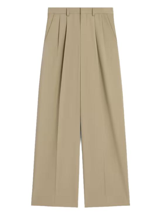 26FW 셀린느 코튼 & 울 개버딘 플리츠 트라우저 RP07B0333 02GQ BEIGE