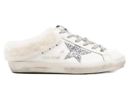 26SS 골든구스 슈퍼스타 사봇 시어링 라이닝 글리터 스타 스니커즈 뮬 GWF00110F007126 10224 WHITE SILVER BEIGE