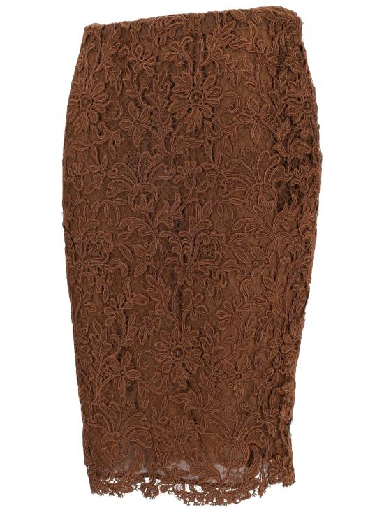 25FW 생로랑 미디 스커트 845790Y363H 2081 CARAMEL - SAINT LAURENT