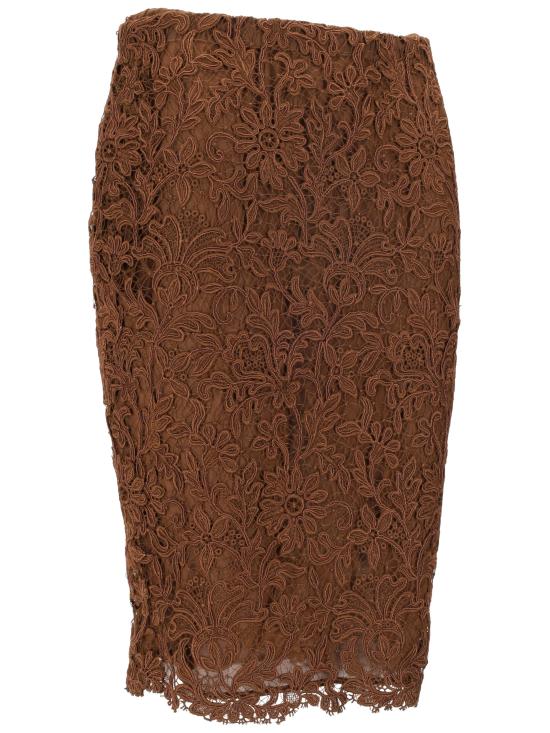 25FW 생로랑 미디 스커트 845790Y363H 2081 CARAMEL - SAINT LAURENT