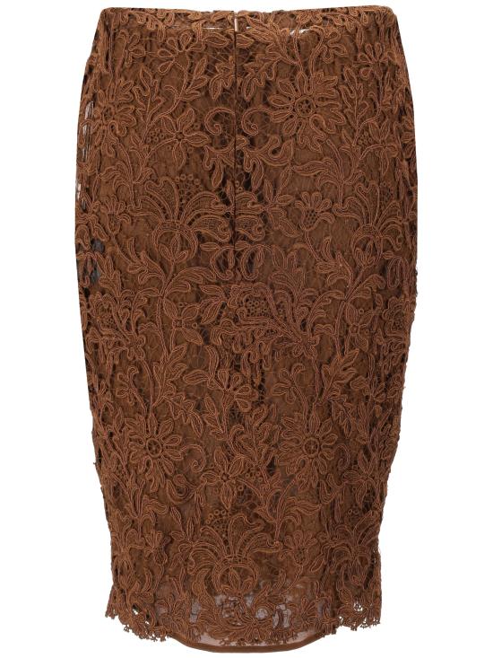 25FW 생로랑 미디 스커트 845790Y363H 2081 CARAMEL - SAINT LAURENT