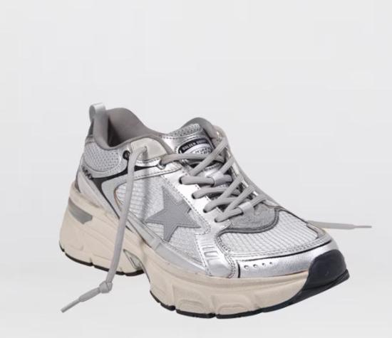 26FW 골든구스 라이트스타 스니커즈 GWF00724F007843 60320 GREY SILVER BLACK - GOLDEN GOOSE