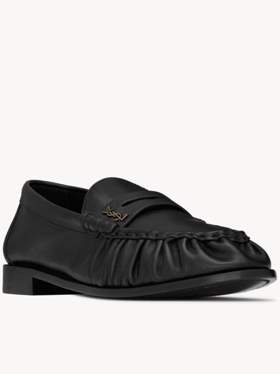 26SS 생로랑 스웨이드 로퍼 83947125VAA 1000 BLACK - SAINT LAURENT