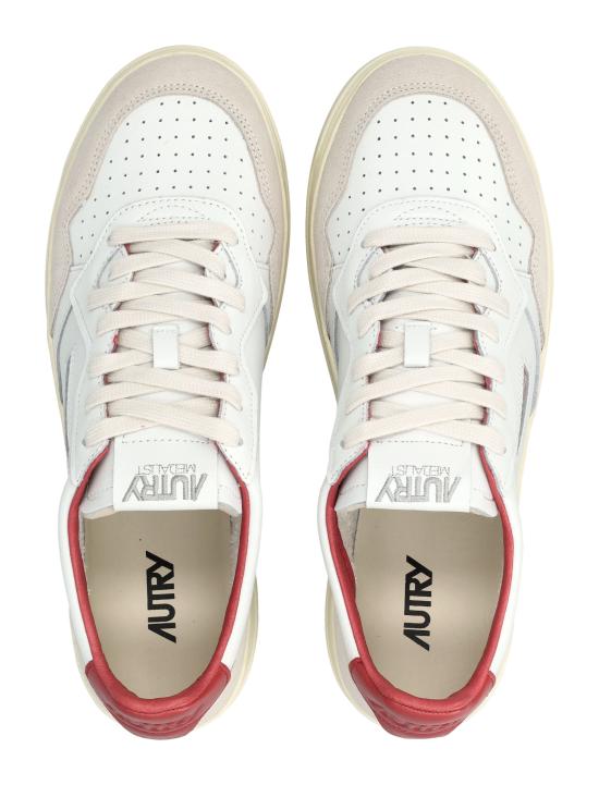 26SS 오트리 메달리스트 로우 스니커즈 AULMMA10 WR WHITE RED - AUTRY
