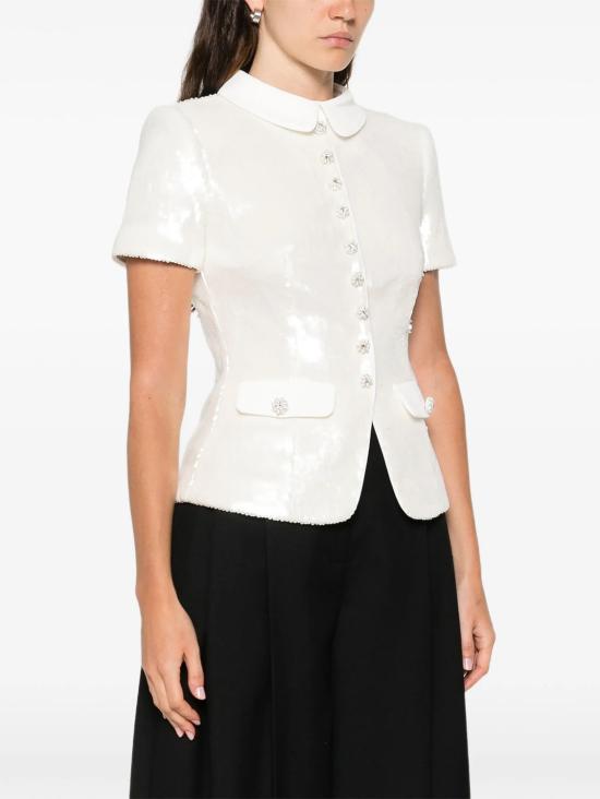 25FW 셀프 포트레이트 반팔 티셔츠 RS26016TW WHITE - SELF PORTRAIT