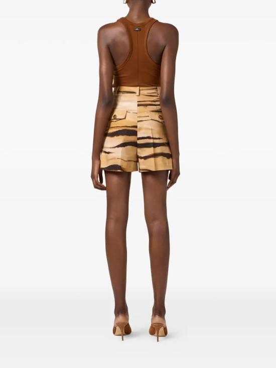 26SS 엘리자베타프랜치 반팔 티셔츠 CN77B61E2600CUOIO BROWN - ELISABETTA FRANCHI