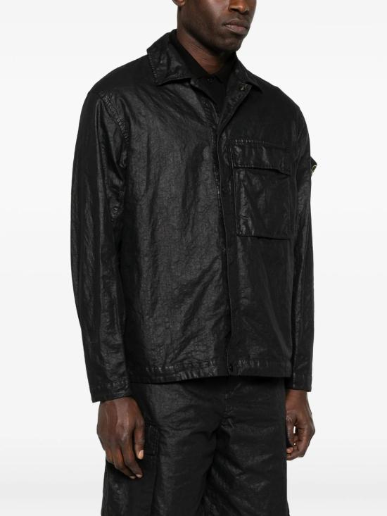 26SS 스톤 아일랜드 긴팔 셔츠 L1S1512369V29 BLACK - STONE ISLAND