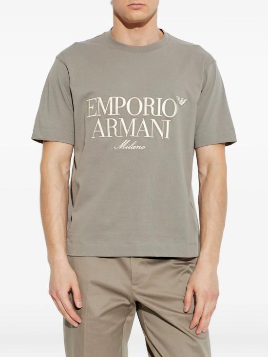 26SS 엠포리오 아르마니 반팔 티셔츠 EM005359AF13715U8049 GRAY - EMPORIO ARMANI