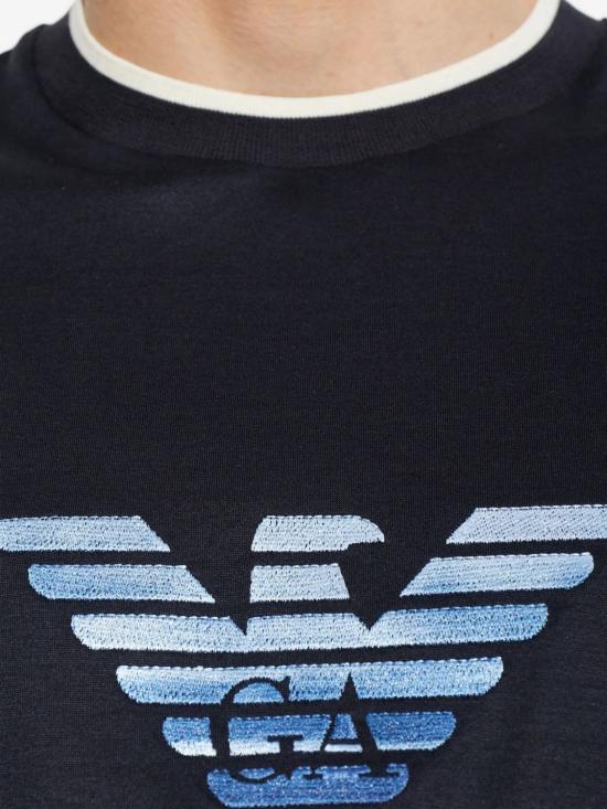 26SS 엠포리오 아르마니 반팔 티셔츠 EM005271AF10017UB118 BLUE - EMPORIO ARMANI