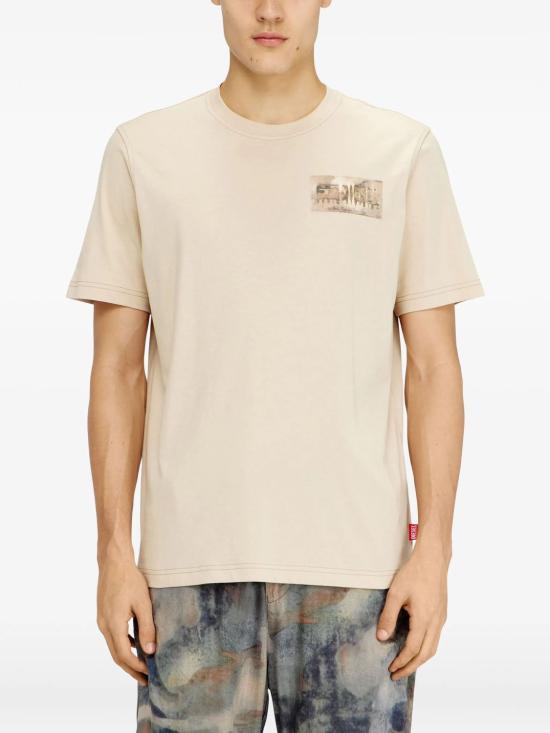 26SS 디젤 반팔 티셔츠 A199840AGRI7FW BEIGE - DIESEL