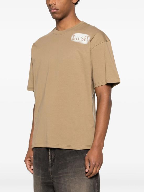 26SS 디젤 반팔 티셔츠 A199810QIAM7DG BEIGE - DIESEL