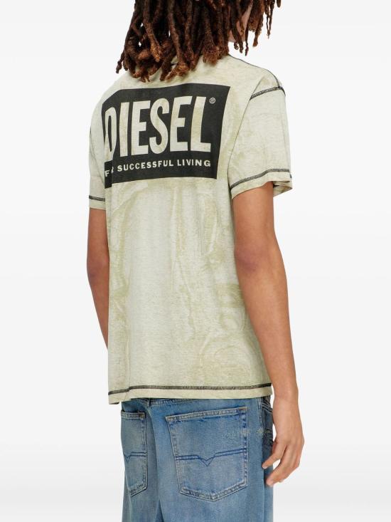 26SS 디젤 반팔 티셔츠 A199490BMCI9ECB GREEN - DIESEL