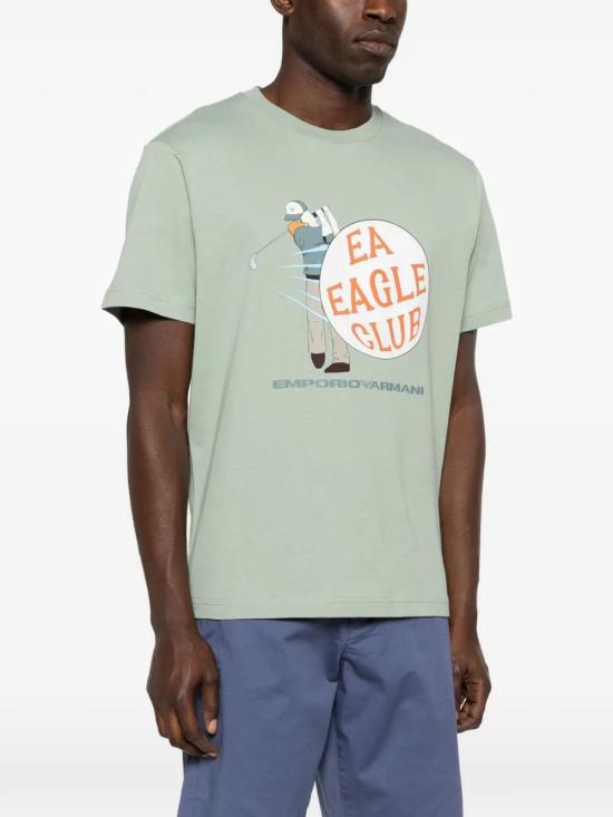 26SS 엠포리오 아르마니 반팔 티셔츠 EM001717AF14836F7152 GREEN - EMPORIO ARMANI