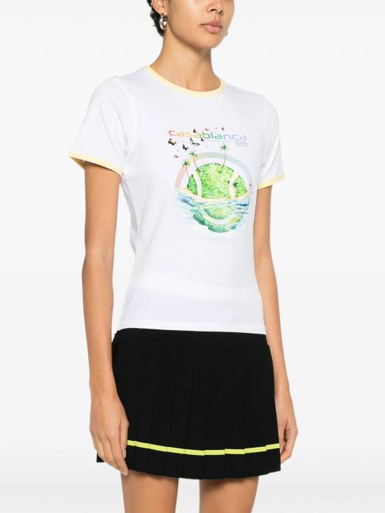26SS 카사블랑카 반팔 티셔츠 WSP26JTS04901 WHITE - CASABLANCA