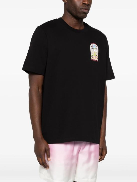 26SS 카사블랑카 반팔 티셔츠 SS26JTS00109 BLACK - CASABLANCA