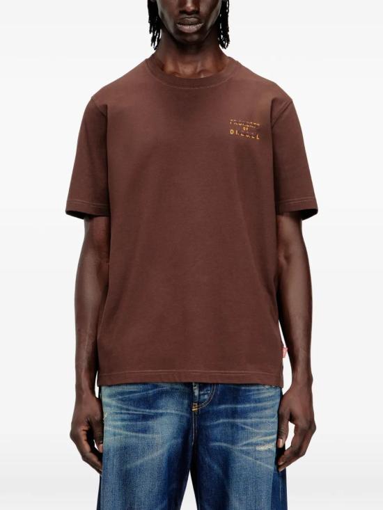 26SS 디젤 반팔 티셔츠 A209620QIAM7FG BROWN - DIESEL