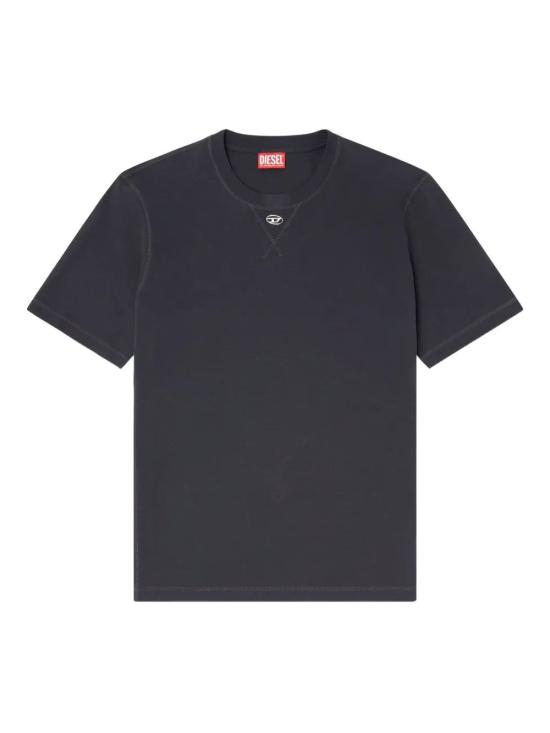 26SS 디젤 오벌 D 크루넥 티셔츠 A199630AIJU9XX BLACK