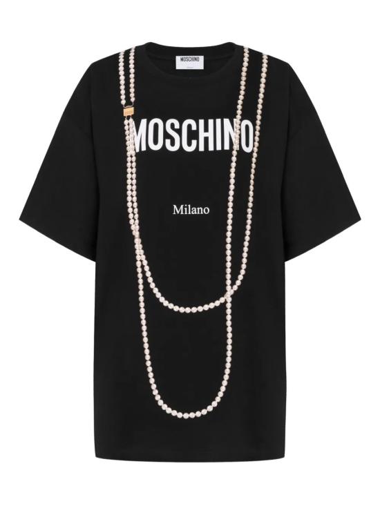 26SS 모스키노 반팔 티셔츠 261E071805411555 BLACK