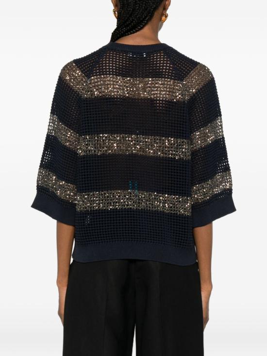 26SS 브루넬로 쿠치넬리 스웨터 M58772800 CLL19 Blue - BRUNELLO CUCINELLI