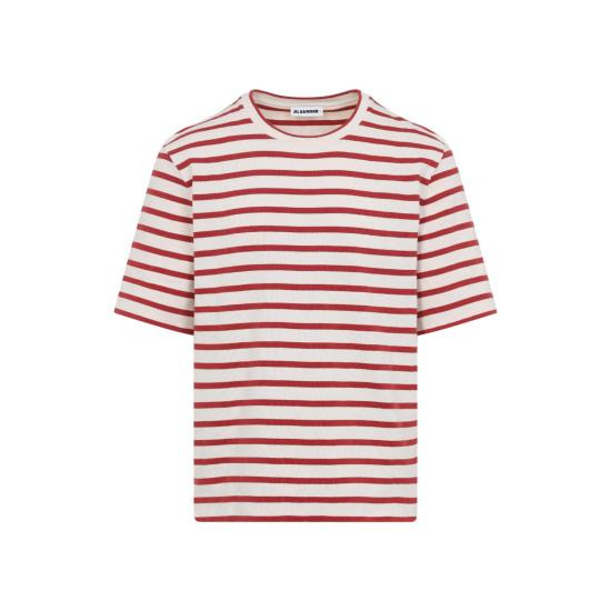 26SS 질샌더 폴로 티셔츠 J47GC0109 J46497 649 SALTY RED