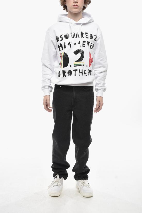  디스퀘어드2 후드 티셔츠 S71GU0574 S25551 100 White - DSQUARED2