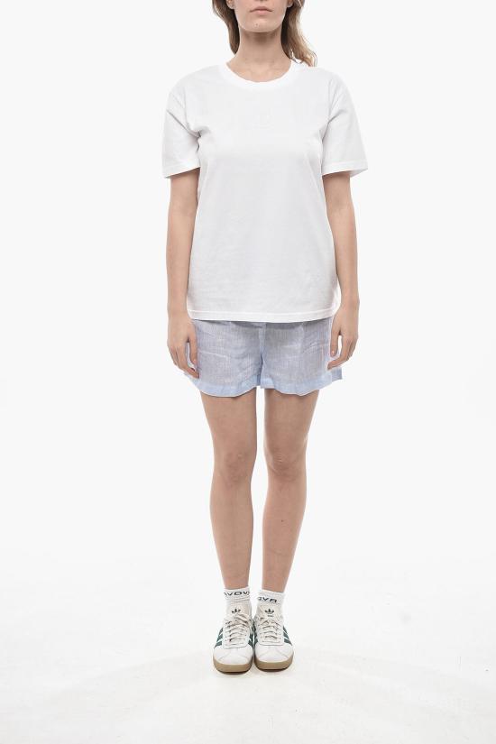  루도빅 드 생 세르넹 반팔 티셔츠 CO TP003 U JE WHITE EMBROIDERY LOGO - LUDOVIC DE SAINT SERNIN