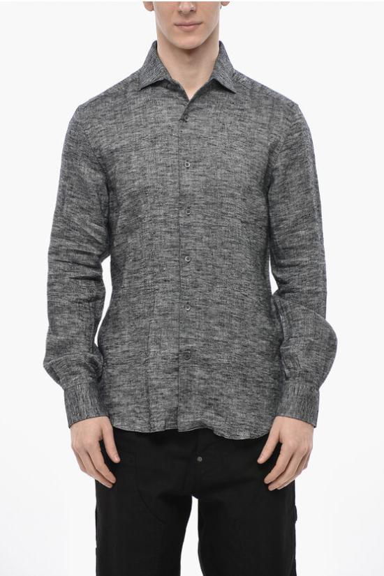  꼬르넬리아니 긴팔 셔츠 84P166 9811596 014 Anthracite