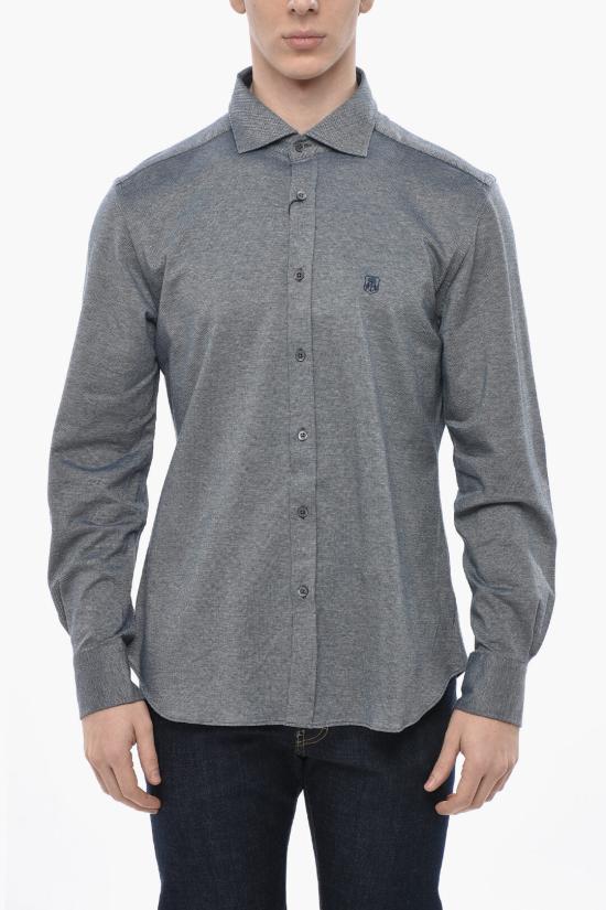  꼬르넬리아니 긴팔 셔츠 84P174 9811207 001 Blue