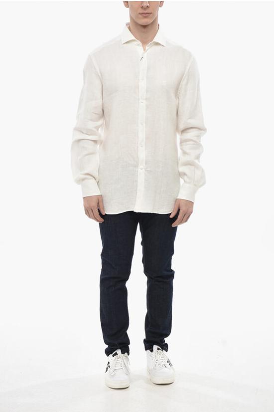  꼬르넬리아니 긴팔 셔츠 84P128 9811596 028 ID White - CORNELIANI