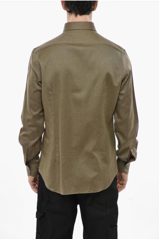  꼬르넬리아니 긴팔 셔츠 84P166 9811515 051 Green - CORNELIANI