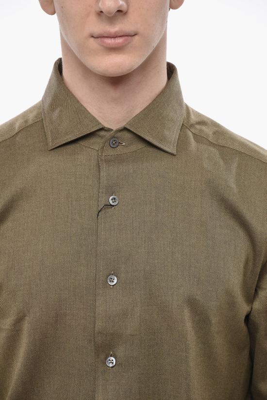  꼬르넬리아니 긴팔 셔츠 84P166 9811515 051 Green - CORNELIANI