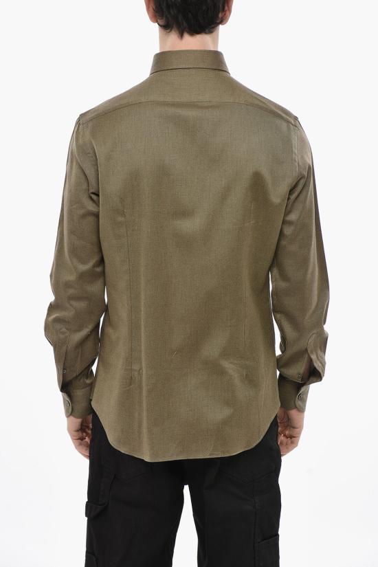  꼬르넬리아니 긴팔 셔츠 84P166 9811515 051 Green - CORNELIANI