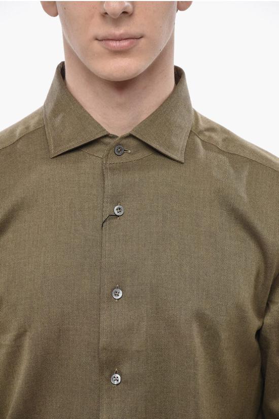  꼬르넬리아니 긴팔 셔츠 84P166 9811515 051 Green - CORNELIANI